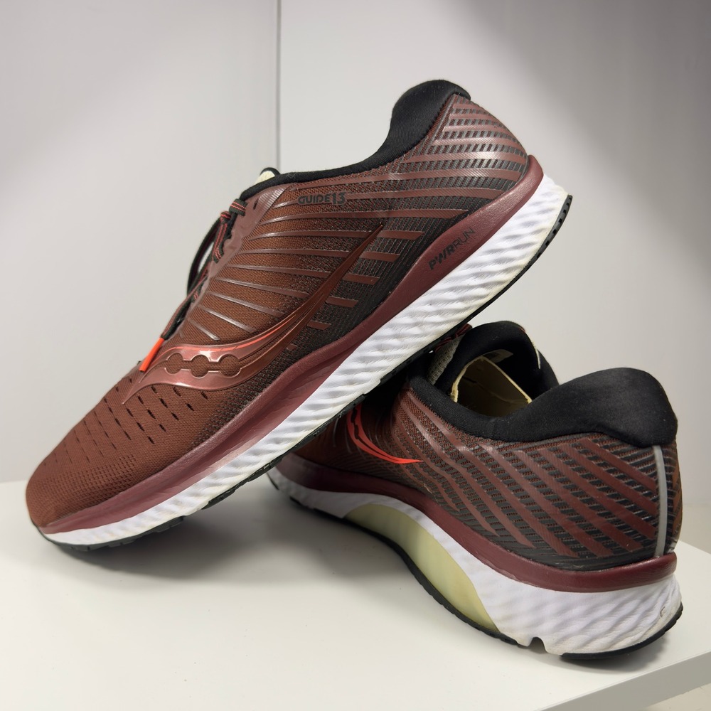 Saucony Guide 13 Men's Size 14 Red Burgundy Cushion Running Shoes S20548-50